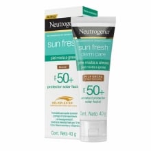 Protector Solar Facial Tono Oscuro Neutrogena Sun Fresh Derm Care FPS 50+ 40g